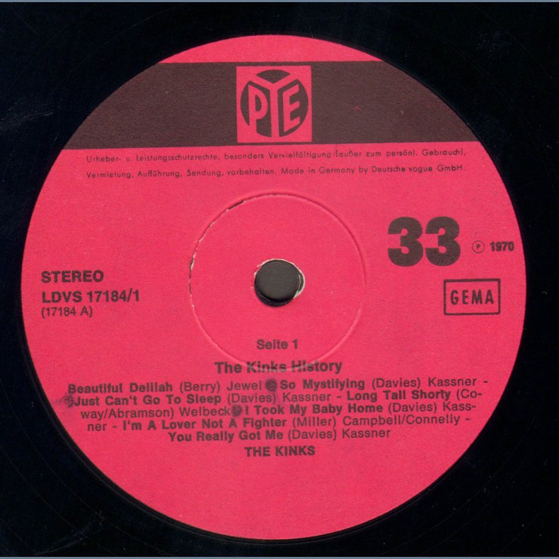 The Kinks History Vol. 1 - Original 1970 German 26-track 2LP Set