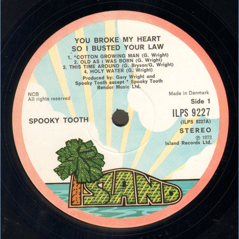 You Broke My Heart So...I Busted Your Jaw - Original 1973 Danish Island label 8-track LP