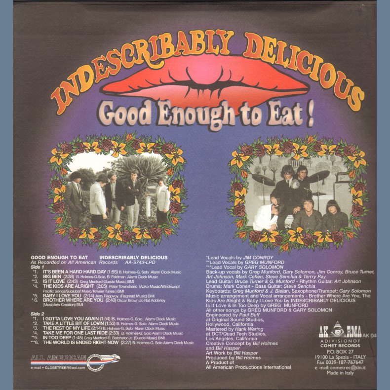 Good Enough To Eat - 1999 Italian Vinyl reissue
