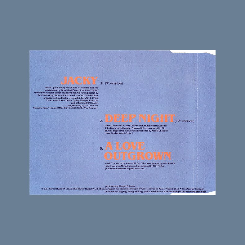 Jacky - 1991 German Limited Edition 3-track CD Single