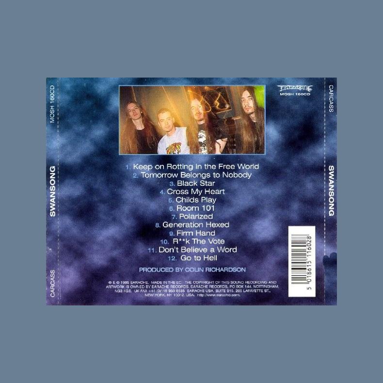 Swansong - 12-track full album 1st Issue CD