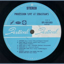 Procession 'Live' At Sebastians - Original Australian Vinyl Issue