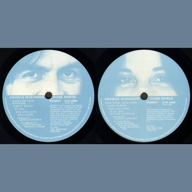 Dark Horse - Original 1974 UK Apple Records/EMI label 9-track vinyl LP