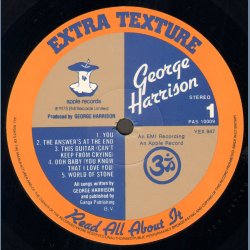 Extra Texture - Original 1975 UK Apple label 10-track LP
