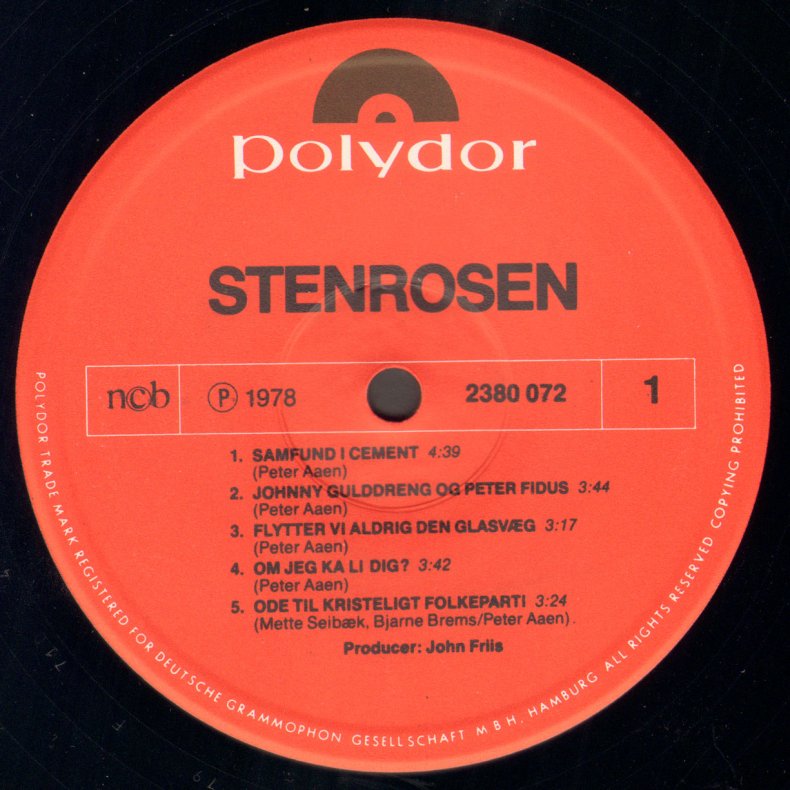 Stenrosen - Original Danish Vinyl Issue - No Lyric Insert