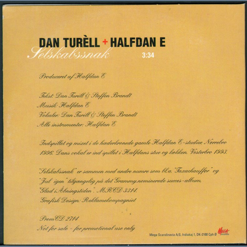 Selskabssnak - Danish 1-track Promotional Issue CD