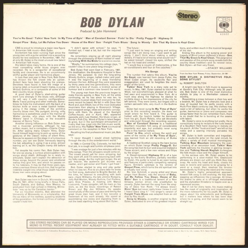 Bob Dylan - UK 1967/8 Vinyl Issue