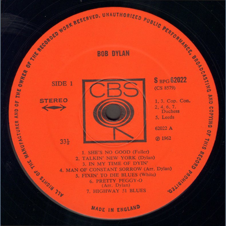 Bob Dylan - UK 1967/8 Vinyl Issue