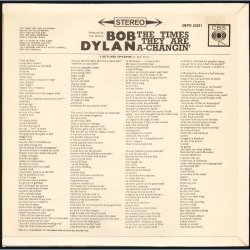 The Times They Are A-Changin' - Mid- to late 1960ies UK Vinyl Issue