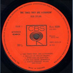 The Times They Are A-Changin' - Mid- to late 1960ies UK Vinyl Issue