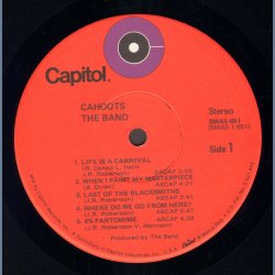 Cahoots - 1972 US Capitol label 2nd Issue 11-track LP - Red Target Logo Labels