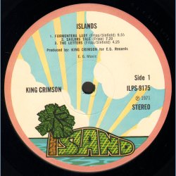 Islands - Original UK 1st Issue - Pink Rim Palm Tree Labels Incl. Insert/Inner Sleeve