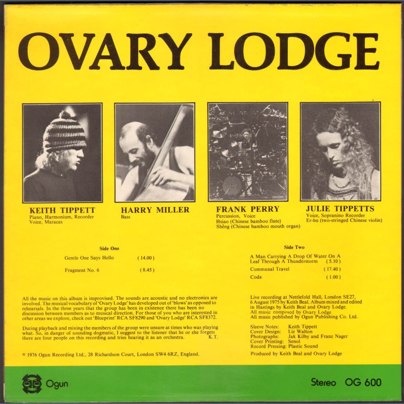 Ovary Lodge - Original UK Vinyl Issue