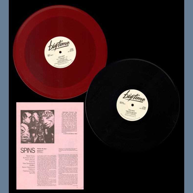 Diner With Redd Kross - Original 1987 US Bigtime label Promotional Issue Only Red &amp; Black Vinyl 12"/