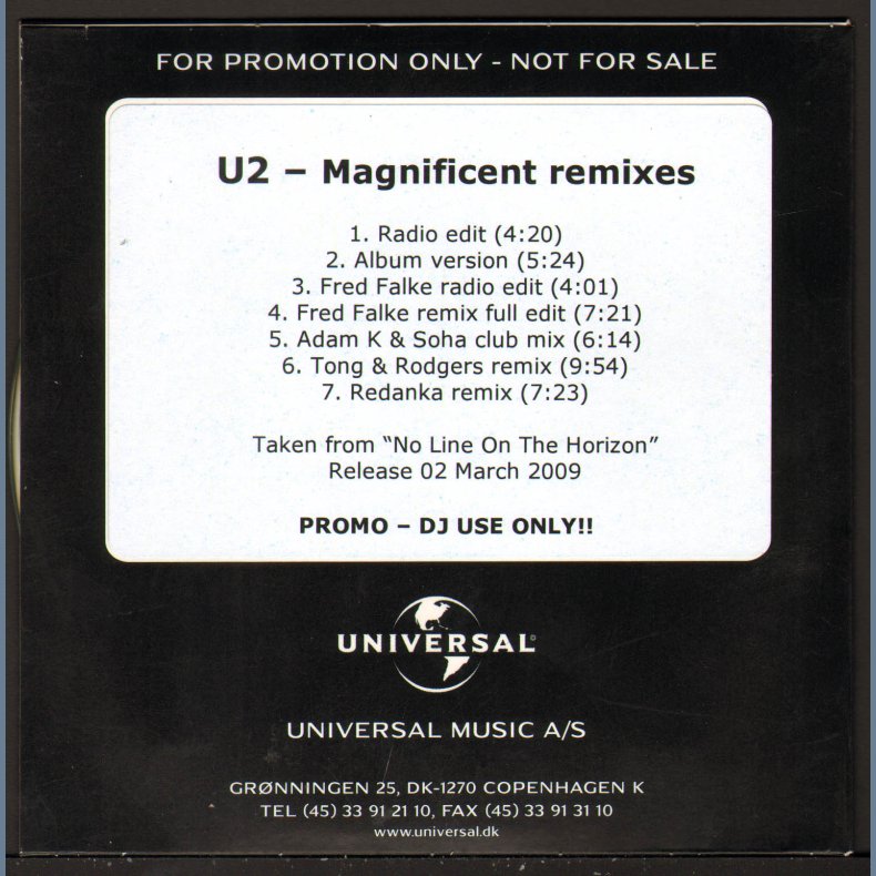 Magnificent Remixes - Authentic 2009 Danish Universal label 7-track Remix CD Acetate