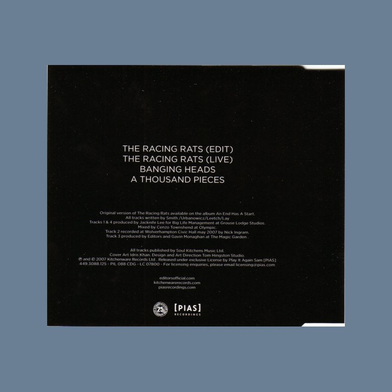 The Racing Rats  - Limited Edition 4-track CD Single