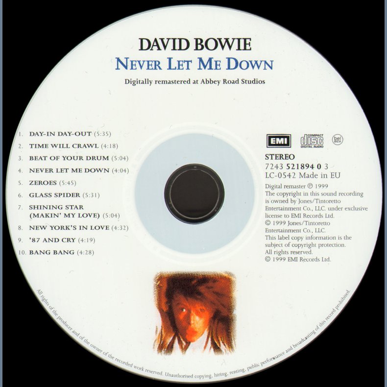 Never Let Me Down - 1999 Dutch 24 Bit Digitally Remastered And Enhanced Issue