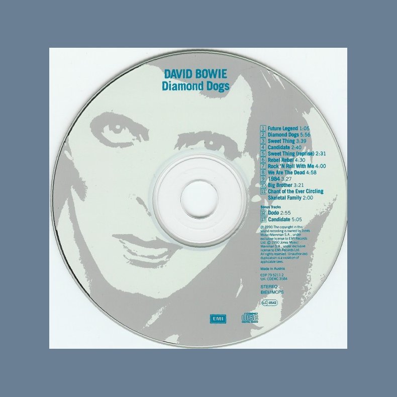 Diamond Dogs - 1990 UK/Austrian Issue Incl. Bonus Tracks