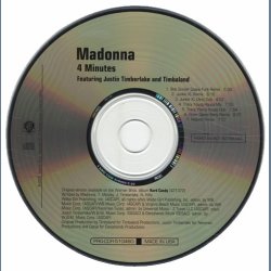 4 Minutes - 2008 US Warner Bros label 7-track Promotional Issue Remix CD