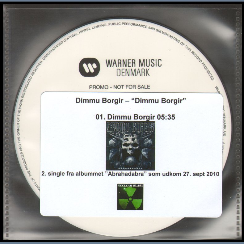 Dimmu Borgir - Authentic Danish Promotional Issue 1-track CD Acetate