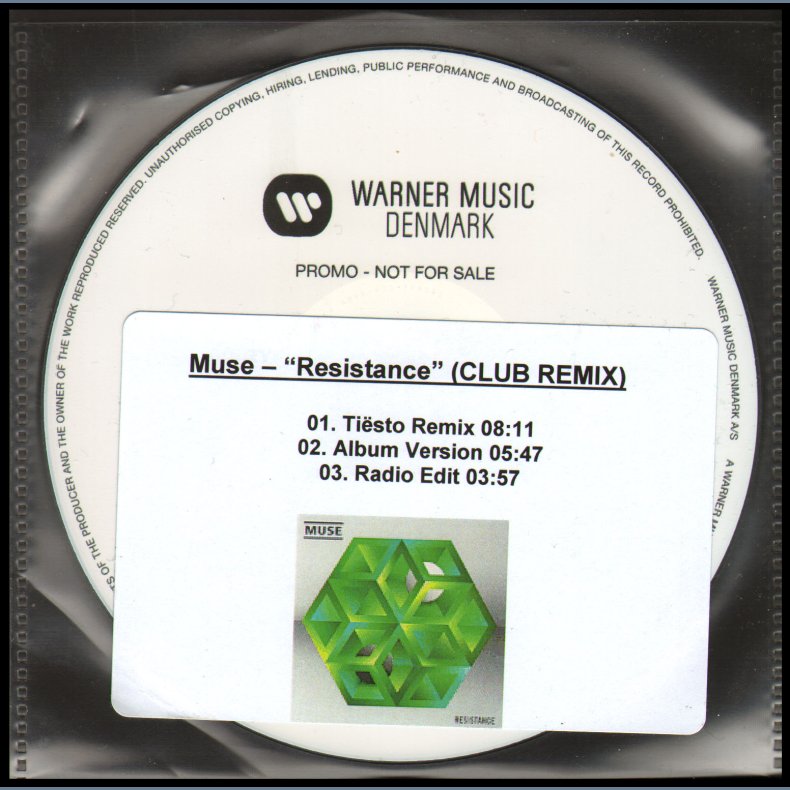 Resistance - Rare Authentic Danish 3-track promotional Issue CD-Acetate