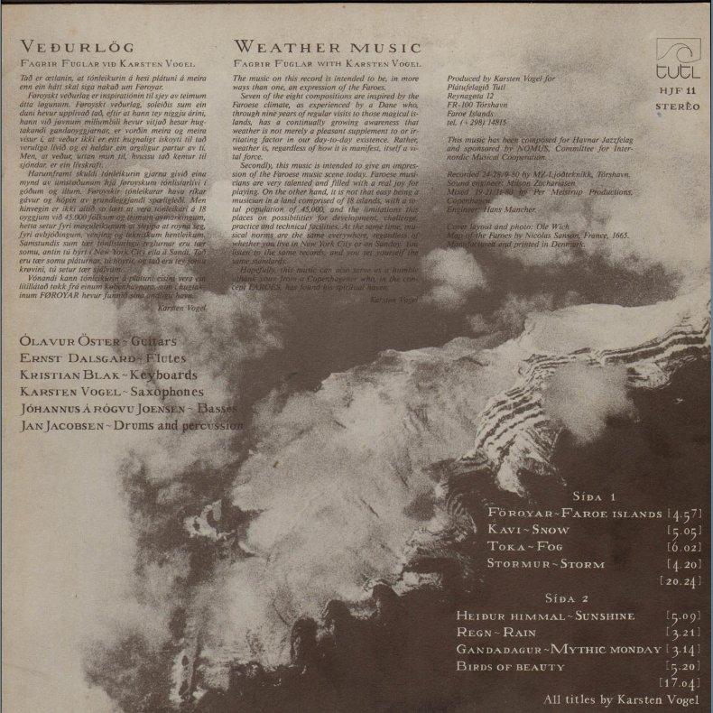 Verdul&ouml;g - Fagrir Fuglar Vid Karsten Vogel - Original Danish Printed Vinyl LP