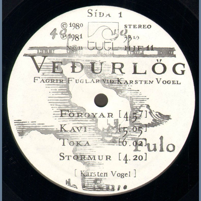 Verdul&ouml;g - Fagrir Fuglar Vid Karsten Vogel - Original Danish Printed Vinyl LP