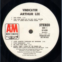 Vindicator - Original US White Label Promotional Issue