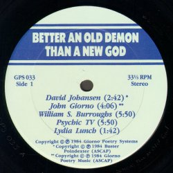 The Dial-A-Poem Poets: Better An Old Demon Than A New God - Original US Vinyl Issue