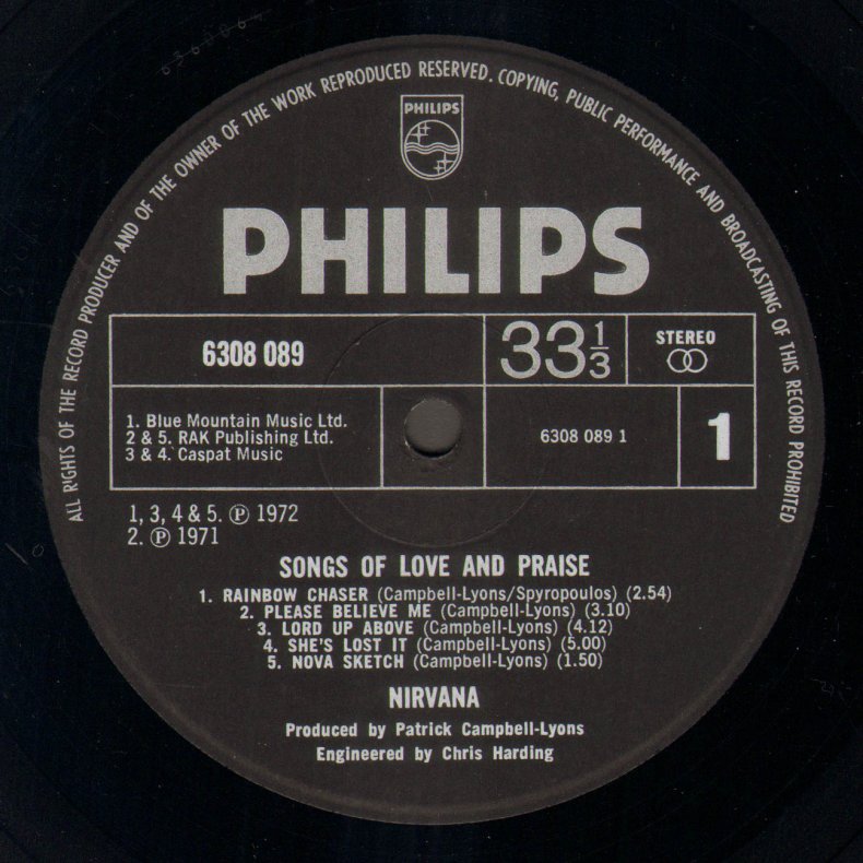 Songs Of Love And Praise - Original UK Vinyl Issue