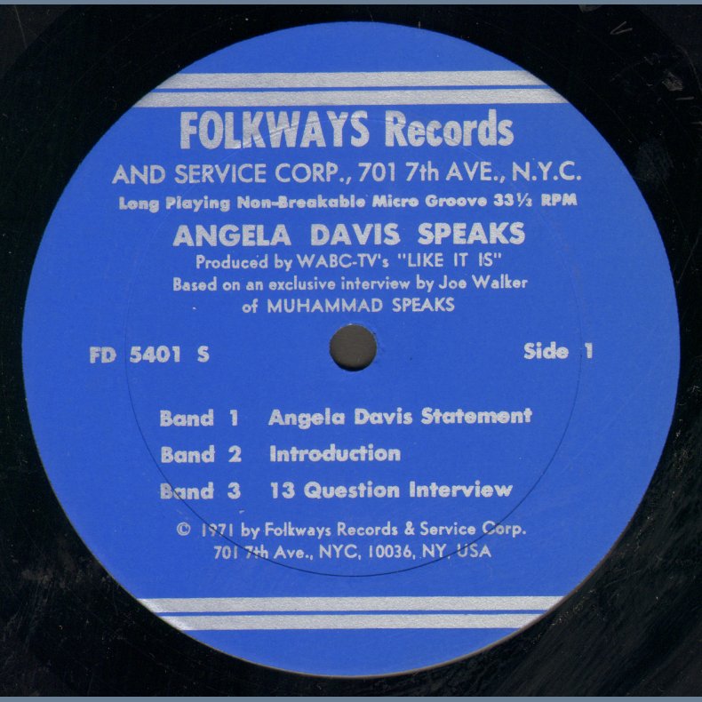 Angela Davis Speaks - Original US Vinyl Issue