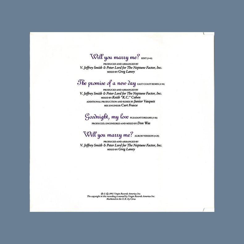 Will You Marry Me - Austrian Printed 4-track CD Single