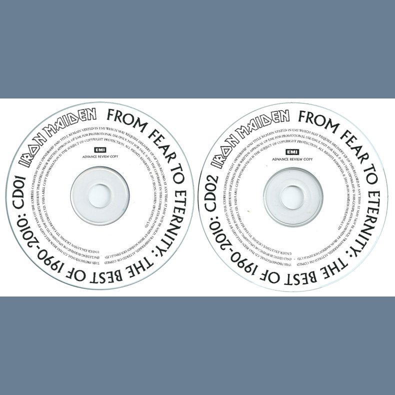 From Fear To Eternity - The Best Of 1990-2010 - UK EMI Records 2CD Acetate Set