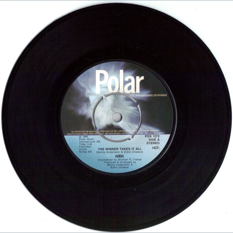 The Winner Takes It All b/w Elaine - Original Swedish Issuel 