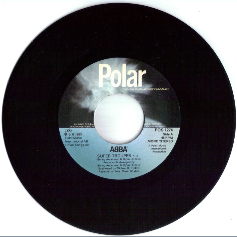 Super Trouper b/w The Piper - Original Swedish Issue