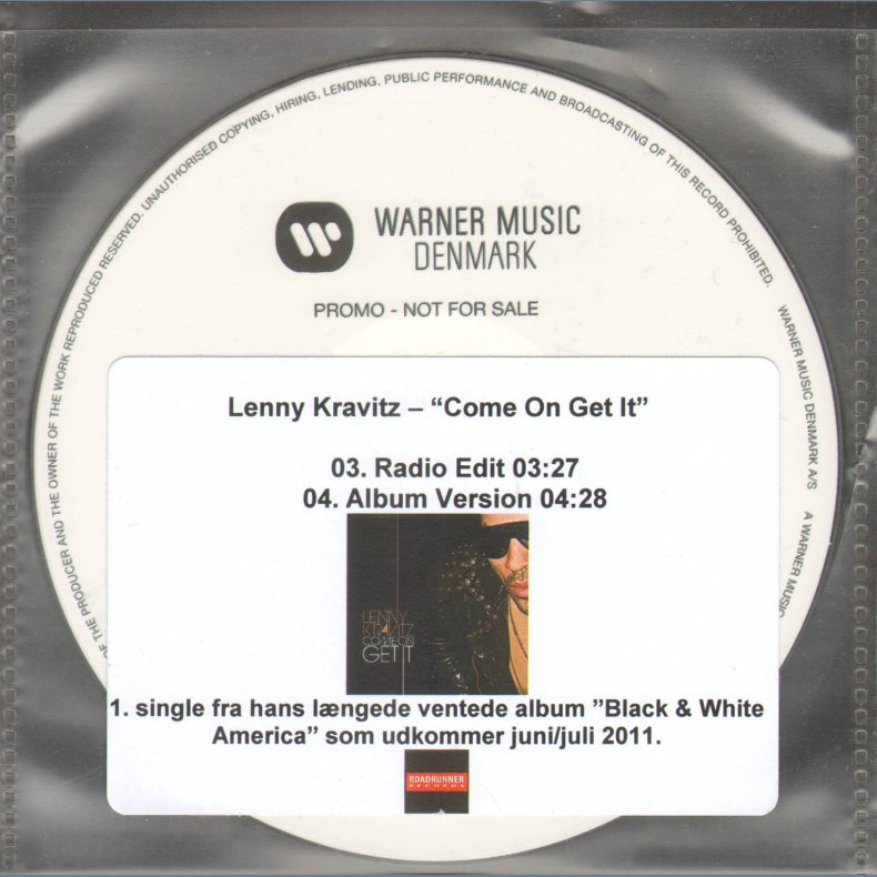 Come On Get It - Rare Authentic Danish 2-track promotional Issue CD-Acetate