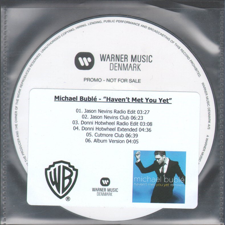 Haven't Met You Yet - Rare Authentic Danish Promotional Issue 6-track Remix CD-Acetate