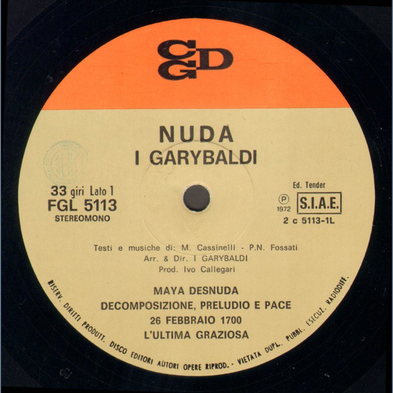 Nuda - Original Italian Vinyl Issue