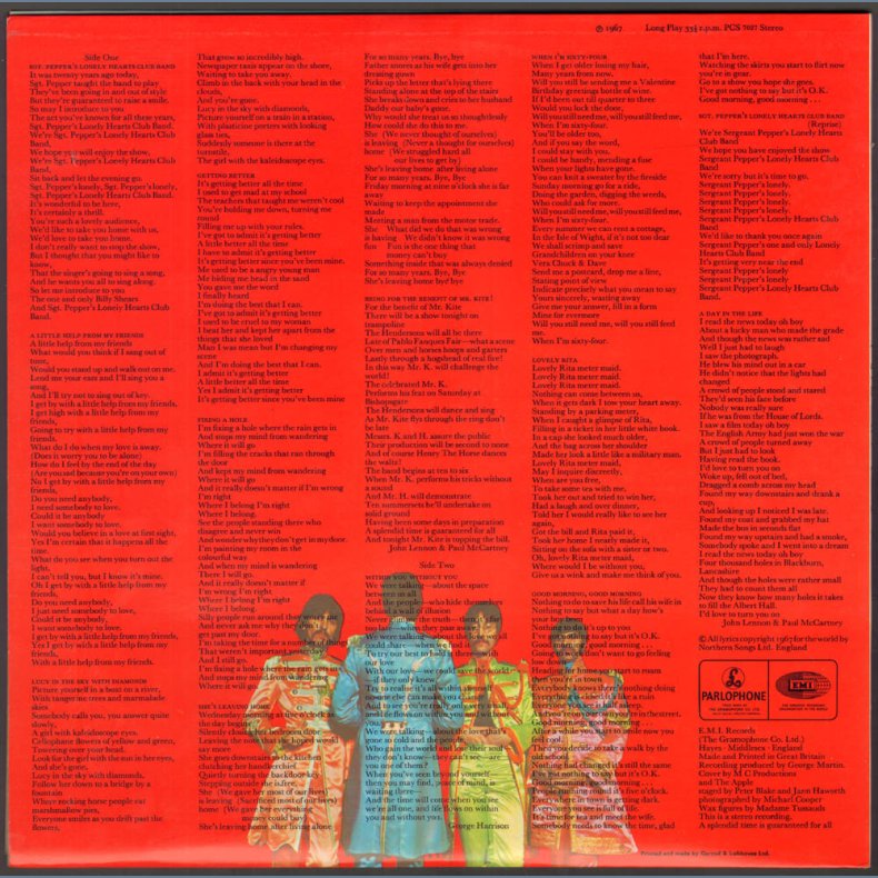 Sgt. Pepper's Lonely Hearts Club Band - 1969 Danish Parlophone label 2nd Issue 13-track LP