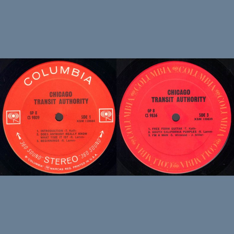 Chicago Transit Authority - 1970 US Transitional Vinyl Issue