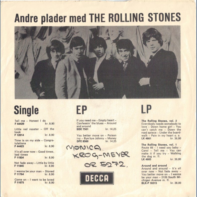 Tell Me b/w Honest I Do - Original Norwegian/Danish Issue