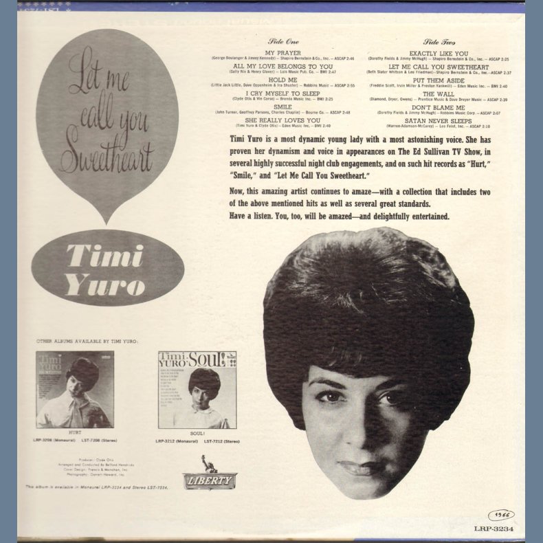 Let Me Call You Sweetheart - Original US Stereo Vinyl Issue