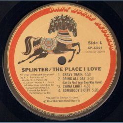 The place I love - Original 1974 US Dark Horse label 9-track LP