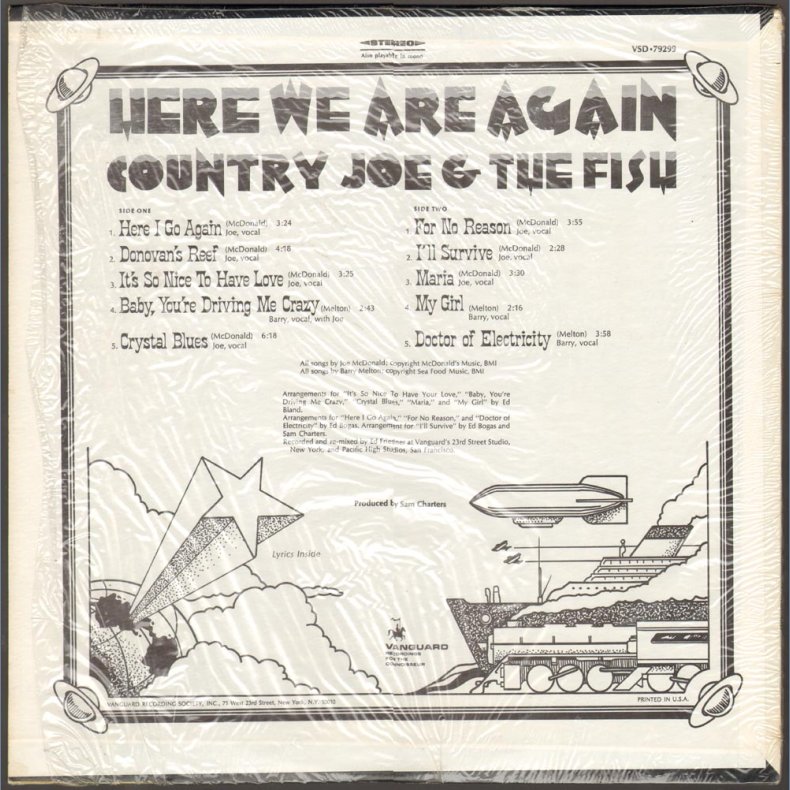 Here We Go Again - Original 1969 US Vanguard label 10-track Stereo LP