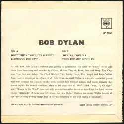 Dylan - Original 1965 UK CBS label 4-track 7" EP