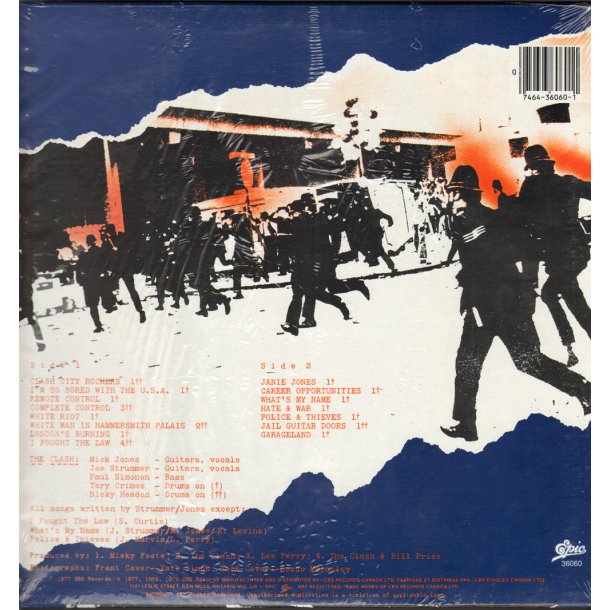 The Clash - Original 1979 Canadian Epic label 15-track LP - Slightly ...