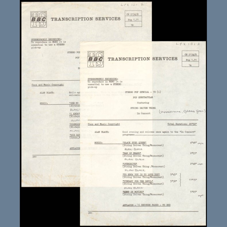 Stereo Pop Special - 78: Pop Spectacular feat. String Driven Thing &amp; Blodwyn Pig In Concert - Origin