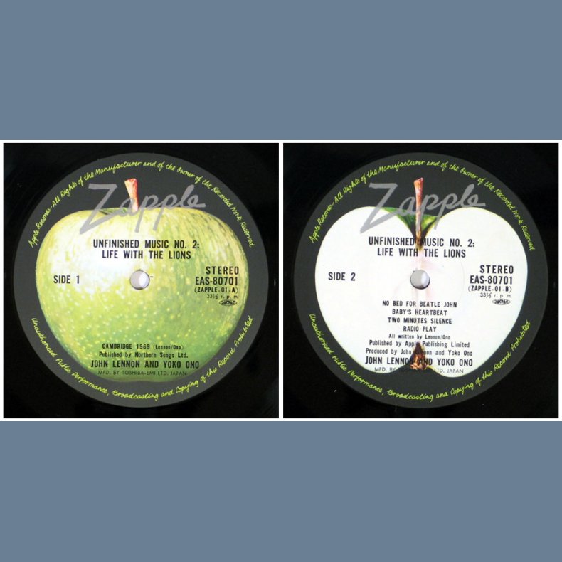 Unfinished Music No. 2: Life With The Lions - Original Japan Vinyl Issue