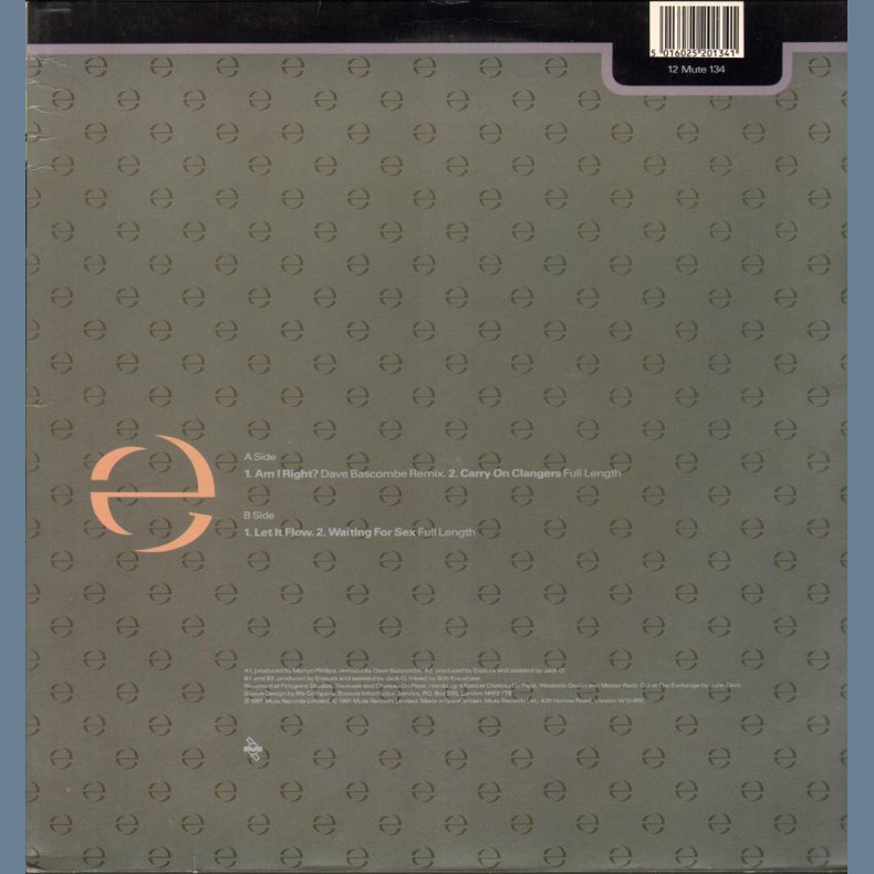 Am I Right? - 1991 UK 4-track 12" Single