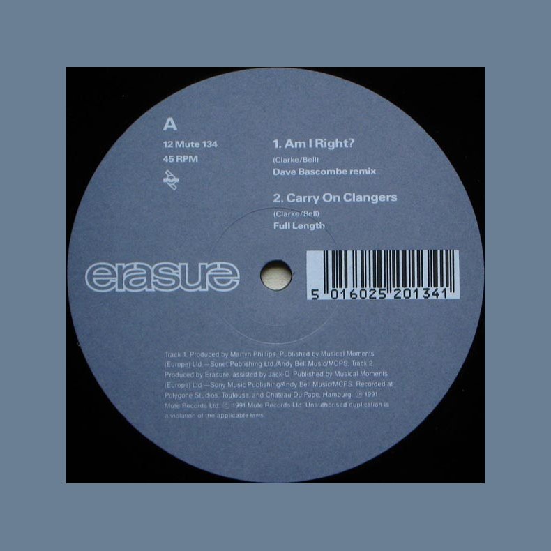 Am I Right? - 1991 UK 4-track 12" Single